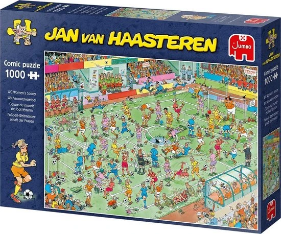 Jan Van Haasteren WK Vrouwenvoetbal Puzzel - 1000 Stukjes 7 Jan Van Haasteren WK Vrouwenvoetbal Puzzel - 1000 Stukjes - Afbeelding 5