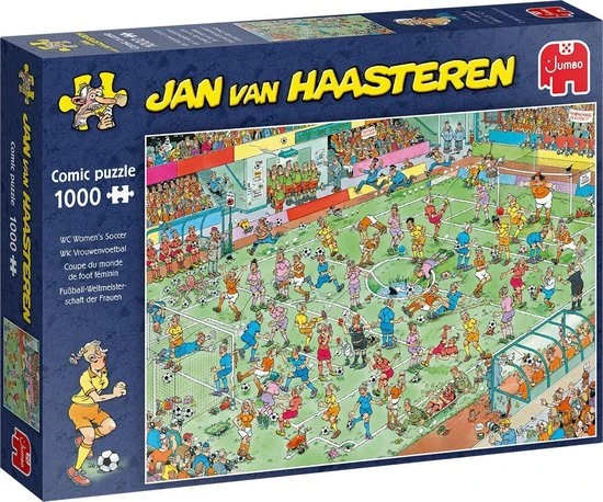 Jan Van Haasteren WK Vrouwenvoetbal Puzzel - 1000 Stukjes 11 Jan Van Haasteren WK Vrouwenvoetbal Puzzel - 1000 Stukjes - Afbeelding 9