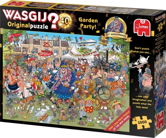 Wasgij Original 40 Tuinfeest! - 2x 1000 Stukjes - Wasgij 25 Jaar Jubileum Editie 5 Wasgij Original 40 Tuinfeest! - 2x 1000 Stukjes - Wasgij 25 Jaar Jubileum Editie - Afbeelding 3