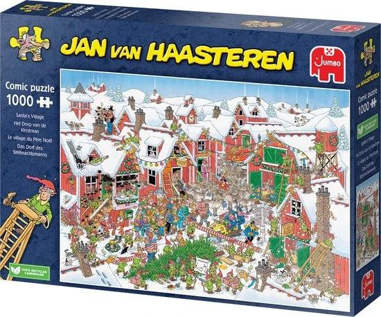 Jan Van Haasteren Het Dorp Van De Kerstman 1000 Stukjes - Legpuzzel 5 Jan Van Haasteren Het Dorp Van De Kerstman 1000 Stukjes - Legpuzzel - Afbeelding 3