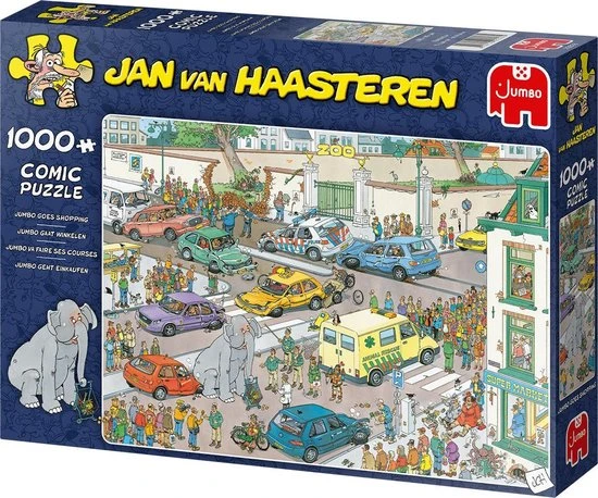 Jan Van Haasteren Jumbo Gaat Winkelen Puzzel - 1000 Stukjes 8 Jan Van Haasteren Jumbo Gaat Winkelen Puzzel - 1000 Stukjes - Afbeelding 6