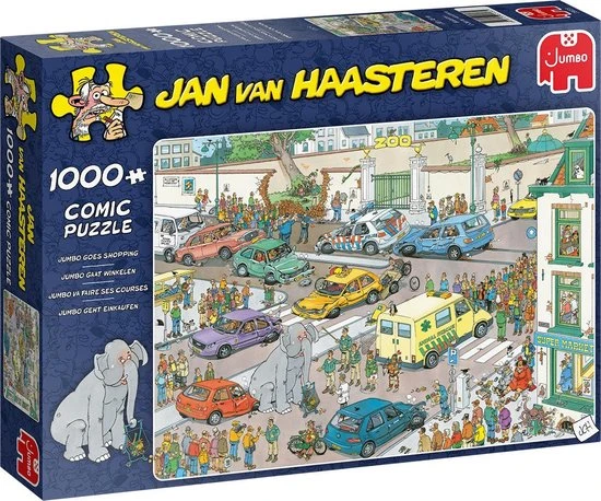 Jan Van Haasteren Jumbo Gaat Winkelen Puzzel - 1000 Stukjes 13 Jan Van Haasteren Jumbo Gaat Winkelen Puzzel - 1000 Stukjes - Afbeelding 11