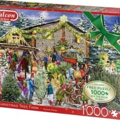 Falcon De Luxe The Christmas Tree Farm 2x1000 Stukjes - Legpuzzel -Exporteren puzzels winkel 550x458 308
