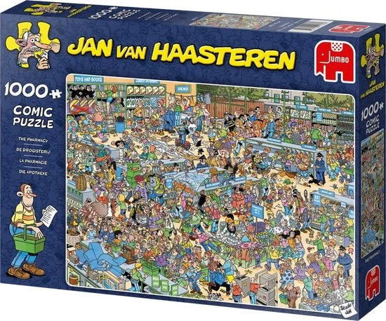 Jan Van Haasteren De Drogisterij Puzzel - 1000 Stukjes 11 Jan Van Haasteren De Drogisterij Puzzel - 1000 Stukjes - Afbeelding 9