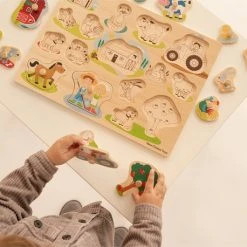 New Classic Toys Grote Houten Legpuzzel Boerderijdieren 16 Puzzelstukjes - FSC 100%-gecertificeerd Hout -Exporteren puzzels winkel 550x458 372