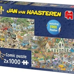 Jan Van Haasteren Safari & Storm 2-in-1 Puzzel - 2 X 1000 Stukjes -Exporteren puzzels winkel 550x458 4