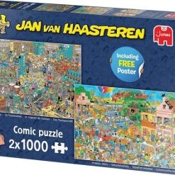 Jan Van Haasteren De Muziekwinkel & Vakantiekriebels Puzzel - 2 X 1000 Stukjes -Exporteren puzzels winkel 550x458 79