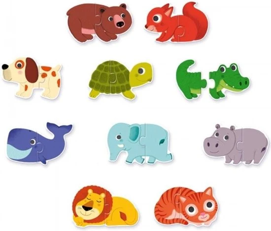 Djeco Puzzel Duo - Dieren - 10 X 2 Stukjes 5 Djeco Puzzel Duo - Dieren - 10 X 2 Stukjes - Afbeelding 3