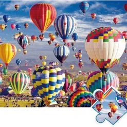 Happy Puzzle Puzzel Volwassenen 1000 Stukjes - Legpuzzels ''Vuurballon'' 50*70 Cm - Met Extra Voorbeeldposter - Museum Puzzel - Natuur - Dieren - Stad - Kunst - Hobby Speelgoed - Legpuzzels Volwassenen Kinderen- Puzzels