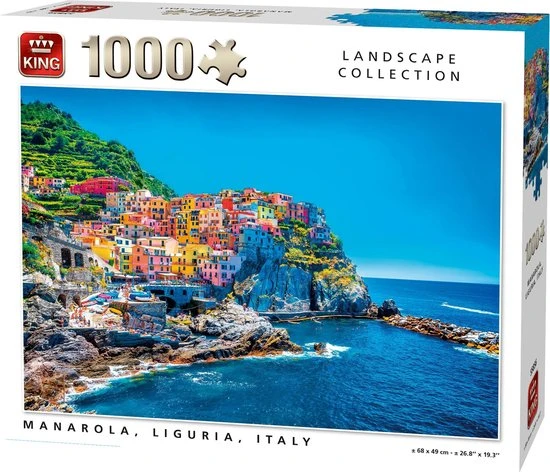 King Legpuzzel Manarola Liguria Itali 1000 Stukjes 3 King Legpuzzel Manarola Liguria Itali 1000 Stukjes