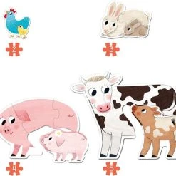 Goula 4 XXL Vormpuzzels Dieren Mama's En Baby's - 2+3+4+5 Stukjes -Exporteren puzzels winkel 550x482 1