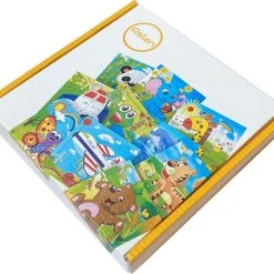 Aslan? 2 Houten Puzzels Van 9 Stukjes - Dieren: Olifant En Giraffe - Voor Kinderen Van 1-4 Jaar -Exporteren puzzels winkel 550x483 3