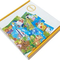 Aslan? 4 Houten Puzzels Van 9 Stukjes - Dieren: Tijger, Vlinder, Dolfijnen En Beer - Voor Kinderen Van 1-4 Jaar -Exporteren puzzels winkel 550x483 6
