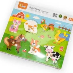 Vigatoys Viga Toys Houten Geluidspuzzel - Boerderijdieren 14 Vigatoys Viga Toys Houten Geluidspuzzel - Boerderijdieren -Exporteren puzzels winkel 550x492 3