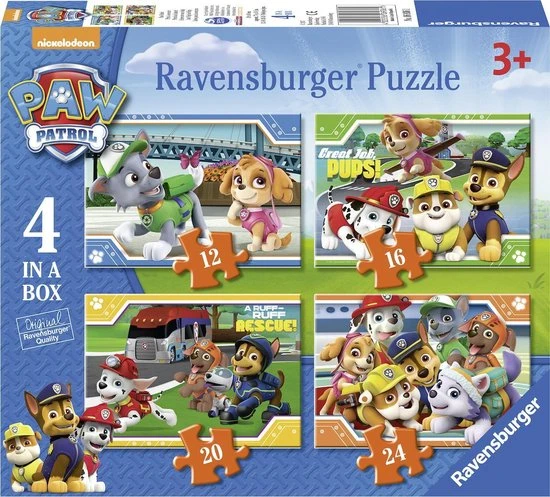 Ravensburger PAW Patrol - Puzzel - 4in1box - 12+16+20+24 Stukjes 4 Ravensburger PAW Patrol - Puzzel - 4in1box - 12+16+20+24 Stukjes - Afbeelding 2