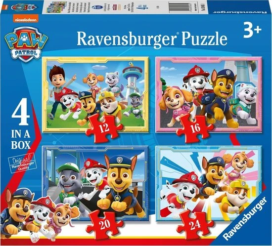 Ravensburger PAW Patrol - Puzzel - 4inbox - 12+16+20+24 Stukjes 3 Ravensburger PAW Patrol - Puzzel - 4inbox - 12+16+20+24 Stukjes