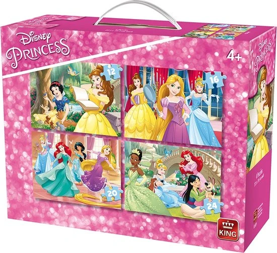 Dermarolling King - Disney 4-in-1 Puzzel Prinsessen - Vier Kinderpuzzels In Een Koffertje 3 Dermarolling King - Disney 4-in-1 Puzzel Prinsessen - Vier Kinderpuzzels In Een Koffertje