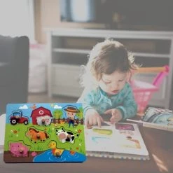 Pucts Houten Puzzel Boerderij Dieren Vanaf 1 Jaar -Exporteren puzzels winkel 550x511 1