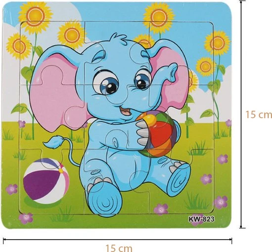 Aslan? 4 Houten Puzzels Van 9 Stukjes - Dieren: Panda, Kikker, Olifant En Giraffe - Voor Kinderen Van 1-4 Jaar 7 Aslan? 4 Houten Puzzels Van 9 Stukjes - Dieren: Panda, Kikker, Olifant En Giraffe - Voor Kinderen Van 1-4 Jaar - Afbeelding 5