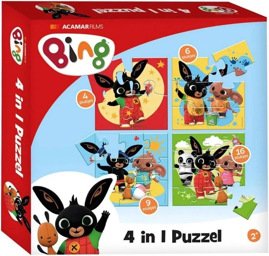 Bambolino Toys - Bing 4 In 1 Puzzel - 4x6x9x16 Stukjes - Kinderpuzzel - Leren Puzzelen - Educatief Peuter Speelgoed - Puzzel 3 Jaar En Ouder - Schoencadeautje Sinterklaas 11 Bambolino Toys - Bing 4 In 1 Puzzel - 4x6x9x16 Stukjes - Kinderpuzzel - Leren Puzzelen - Educatief Peuter Speelgoed - Puzzel 3 Jaar En Ouder - Schoencadeautje Sinterklaas - Afbeelding 9