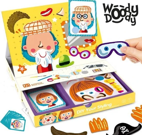 Knutsel Doos Magneetboek Knutselpakket - Magnetibook Gezichten Maken - Creatief Speelgoed Knutselen Jongens En Meisjes - WoodyDoody 4 Knutsel Doos Magneetboek Knutselpakket - Magnetibook Gezichten Maken - Creatief Speelgoed Knutselen Jongens En Meisjes - WoodyDoody - Afbeelding 2