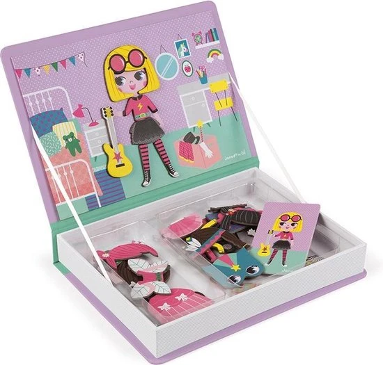 Janod Magnetibook - Verkleedfeest Meisjes 6 Janod Magnetibook - Verkleedfeest Meisjes - Afbeelding 4