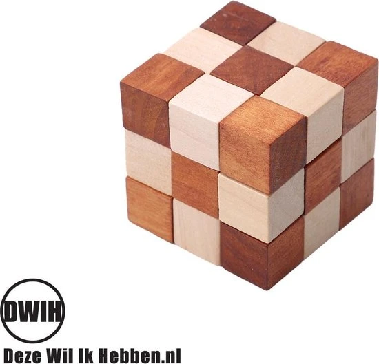 Merkloos Set Van 6 Houten IQ Puzzels - Breinbrekers - 3D Puzzel 8 Merkloos Set Van 6 Houten IQ Puzzels - Breinbrekers - 3D Puzzel - Afbeelding 6