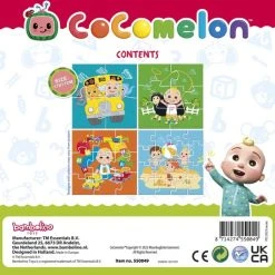 Bambolino Toys - Cocomelon 4 In 1 Puzzel - 4+6+9+16 Stukjes - Kinderpuzzel - Leren Puzzelen - Educatie Peuter Speelgoed -puzzel 3 Jaar En Ouder - Schoencadeautje Sinterklaas -Exporteren puzzels winkel 550x531