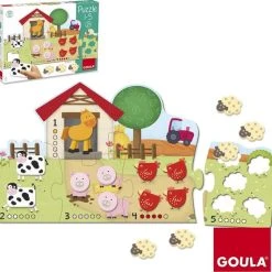 Goula Vormenpuzzel Boerderij Hout - Leren Tellen - 21 Stukjes -Exporteren puzzels winkel 550x532 2