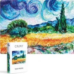Cruny Puzzel 1000 Stukjes - Legpuzzels - Jigsaw Puzzle Nederlands Landschap Schilderij I Gezellig Puzzelen, Puzzels Voor Volwassenen En Kinderpuzzels - 47x66cm
