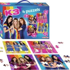 K3 Puzzel - 4 In 1 Puzzel - 36/49/64/100 Stukjes