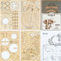 Robotime 3d-puzzel Airship 18 Cm Hout Naturel 176-delig -Exporteren puzzels winkel 550x539 2