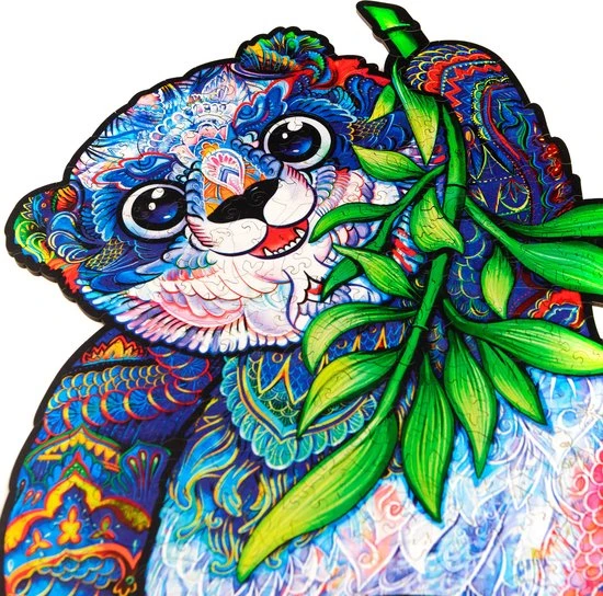 UNIDRAGON Houten Puzzel Dier - Serieuze Panda - 318 Stukjes - King Size 31x41 Cm 9 UNIDRAGON Houten Puzzel Dier - Serieuze Panda - 318 Stukjes - King Size 31x41 Cm - Afbeelding 7