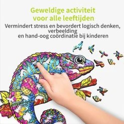 ACROPAQ Houten Puzzel Kameleon - 150 Stukjes, A4 Formaat 210 X 297 Mm, Puzzel Voor Kinderen En Volwassenen -Exporteren puzzels winkel 550x549 43