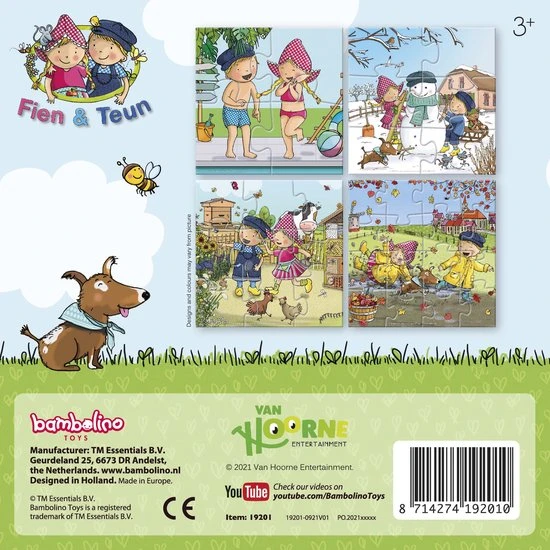 Bambolino Toys - Fien & Teun - 4 In 1 Puzzelset - 4+6+9+16 Stukjes - Kinderpuzzel - Leren Puzzelen - Educatief Speelgoed - Puzzel 3 Jaar En Ouder 8 Bambolino Toys - Fien & Teun - 4 In 1 Puzzelset - 4+6+9+16 Stukjes - Kinderpuzzel - Leren Puzzelen - Educatief Speelgoed - Puzzel 3 Jaar En Ouder - Afbeelding 6