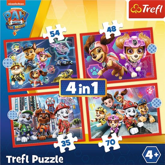 Trefl Paw Patrol 4-in-1 Puzzel - 35/48/54/70 Stukjes 9 Trefl Paw Patrol 4-in-1 Puzzel - 35/48/54/70 Stukjes - Afbeelding 7