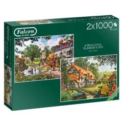 Falcon Puzzel The Woodland Cottage - Legpuzzel - 2 X 1000 Stukjes -Exporteren puzzels winkel 550x550 236