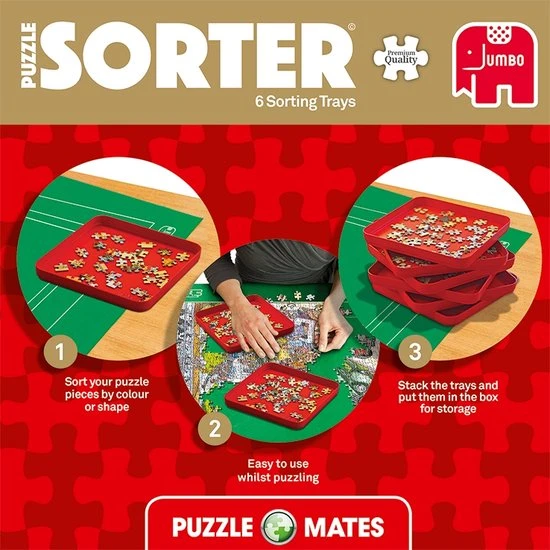 Jumbo Puzzle Mates Puzzle Sorter Puzzelsorteerder - Puzzelsorteerbak 10 Jumbo Puzzle Mates Puzzle Sorter Puzzelsorteerder - Puzzelsorteerbak - Afbeelding 8