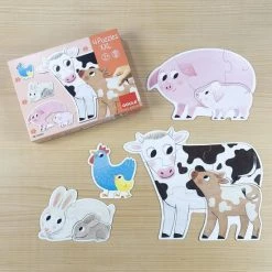 Goula 4 XXL Vormpuzzels Dieren Mama's En Baby's - 2+3+4+5 Stukjes -Exporteren puzzels winkel 550x550 245
