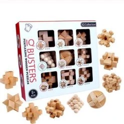 ICollection IQ Puzzel 3D - Hout - 9 Verschillende Hersenkrakers