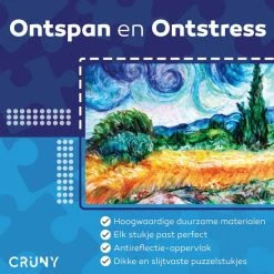 Cruny Puzzel 1000 Stukjes - Legpuzzels - Jigsaw Puzzle Nederlands Landschap Schilderij I Gezellig Puzzelen, Puzzels Voor Volwassenen En Kinderpuzzels - 47x66cm -Exporteren puzzels winkel 550x550 331