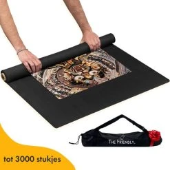 The Friendly. The Friendly Puzzelmat 3000 Stukjes Voor Legpuzzel XXL Puzzelrol Puzzel Opbergsysteem Puzzelplaat - Portapuzzle De Luxe Puzzelmap - Puzzel Rolmat 3000 Stukjes 90x140cm