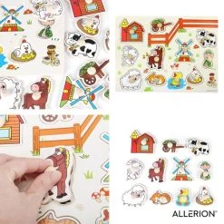 Allerion? Allerion Houten Puzzel Set - 4 Stuks Legpuzzels Vanaf 1 Jaar - STEM Speelgoed - Voertuigen - Boerderij - Dierentuin Fruit -Exporteren puzzels winkel 550x550 502