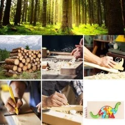 Merkloos Kinderpuzzel - Hout - 10 Stukjes - Dinosaurus - Schoencadeautje Sinterklaas -Exporteren puzzels winkel 550x550 552