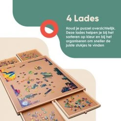 Puzzlr - Puzzelbord Met Opbergsysteem - Houten Puzzelplaat Onderlegger Met 4 Laden - 1000 Stukjes -Exporteren puzzels winkel 550x550 587