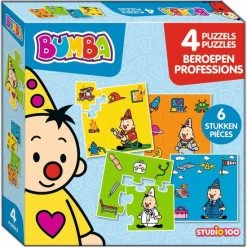 Bumba 4 In 1 Puzzel - Beroepen - 4 X 6 Stukken