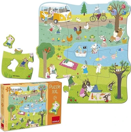 Goula XXL Legpuzzel - Naar Buiten - 16 Stukjes 5 Goula XXL Legpuzzel - Naar Buiten - 16 Stukjes - Afbeelding 3