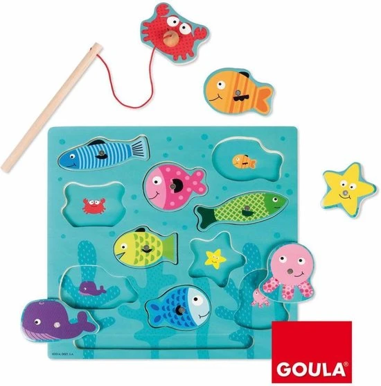 Goula Magneet Puzzel Vissen - 10 Stukjes 4 Goula Magneet Puzzel Vissen - 10 Stukjes - Afbeelding 2