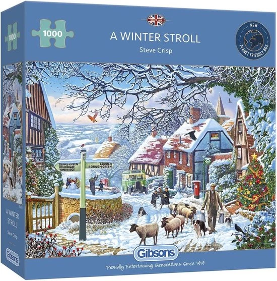 Gibsons A Winter Stroll - Steve Crisp Puzzel (1000 Stukjes) 3 Gibsons A Winter Stroll - Steve Crisp Puzzel (1000 Stukjes)