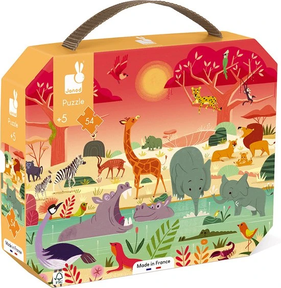 Janod Koffertje Met Puzzel 54 Stukken | Alimal Reserve 3 Janod Koffertje Met Puzzel 54 Stukken | Alimal Reserve